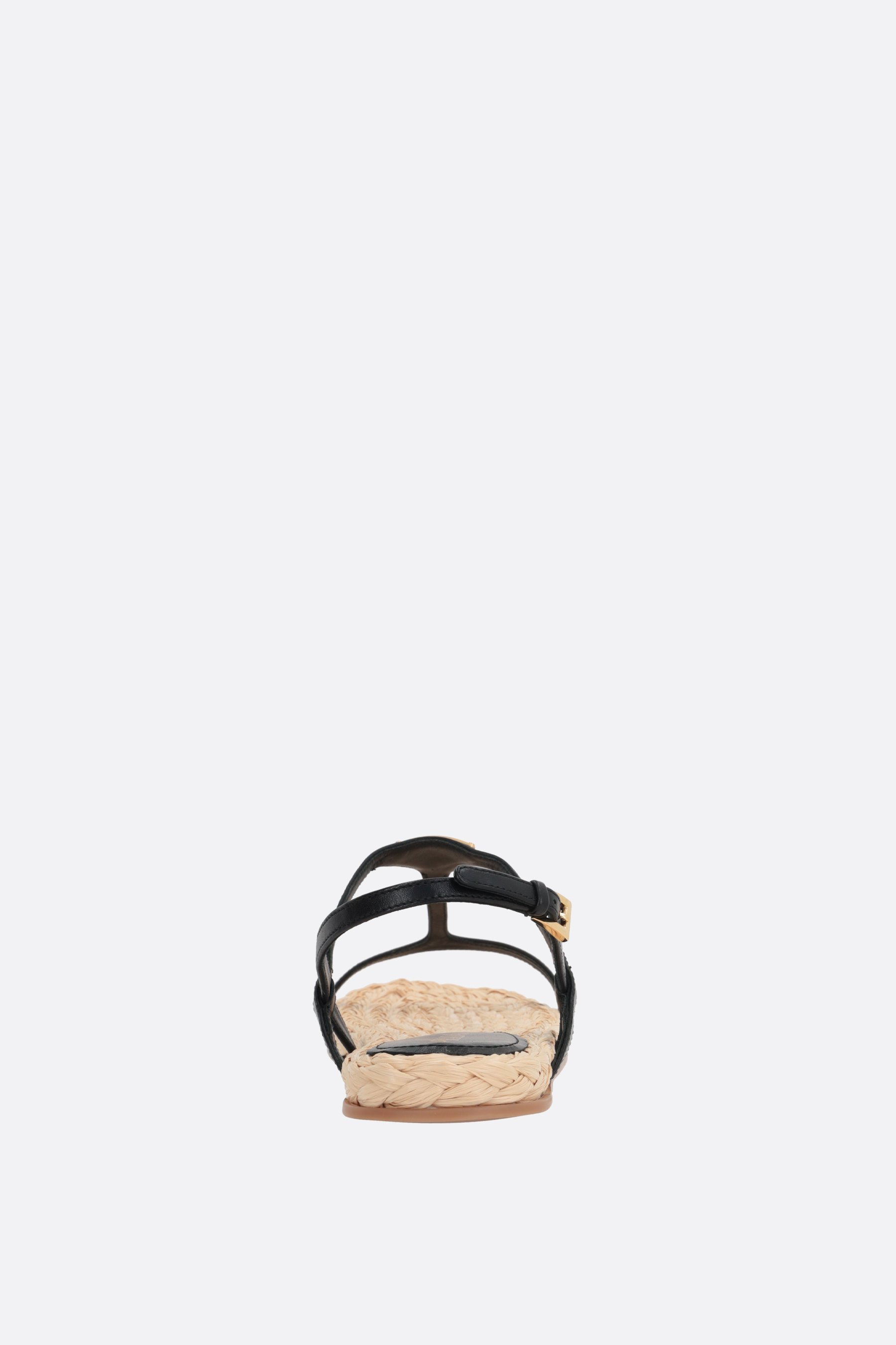 PRADA Sandalo Flat In Nappa Con Logo