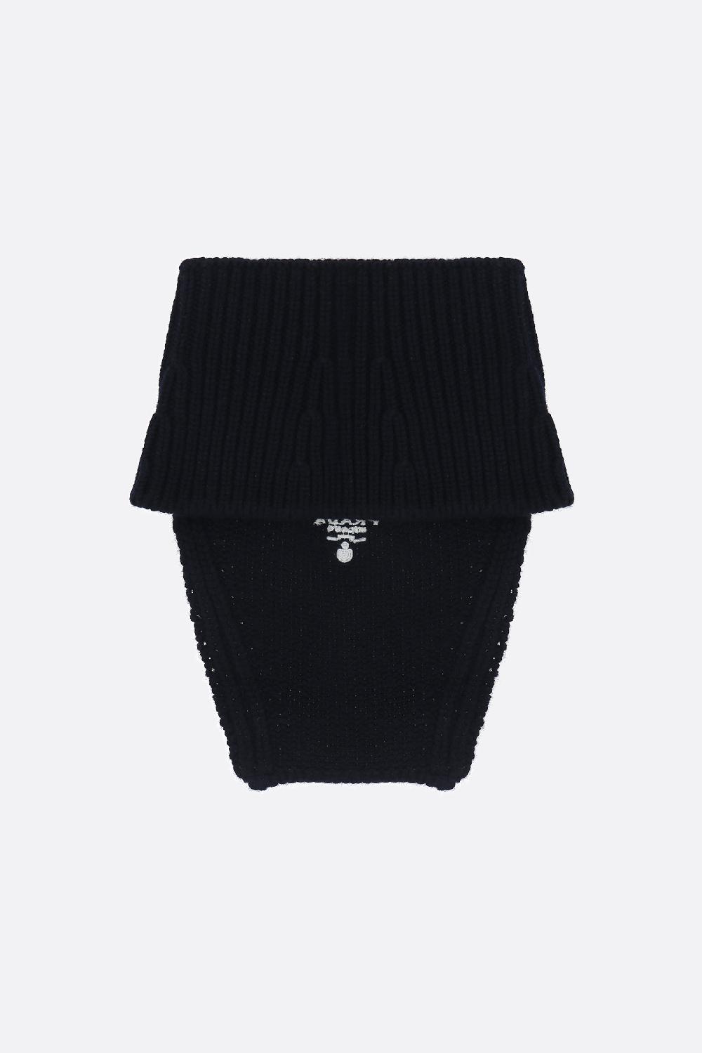 PRADA Scaldacollo In Cashmere Ricamo Logo