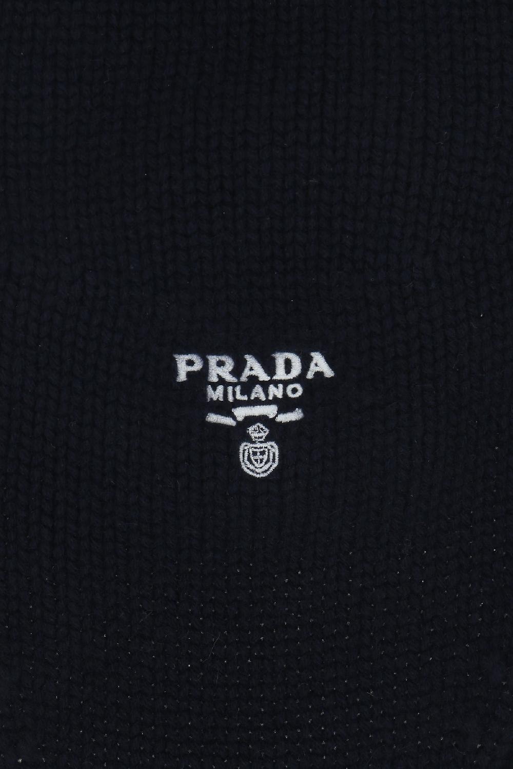 PRADA Scaldacollo In Cashmere Ricamo Logo