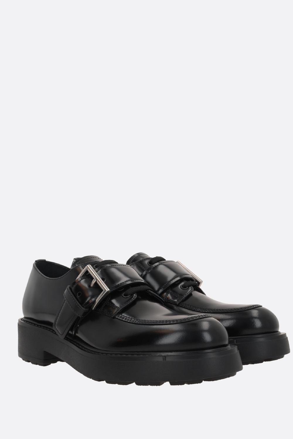 PRADA Scarpa Derby Diapason In Pelle Spazzolata