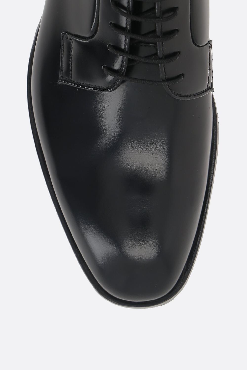 PRADA Scarpa Derby In Pelle Spazzolata