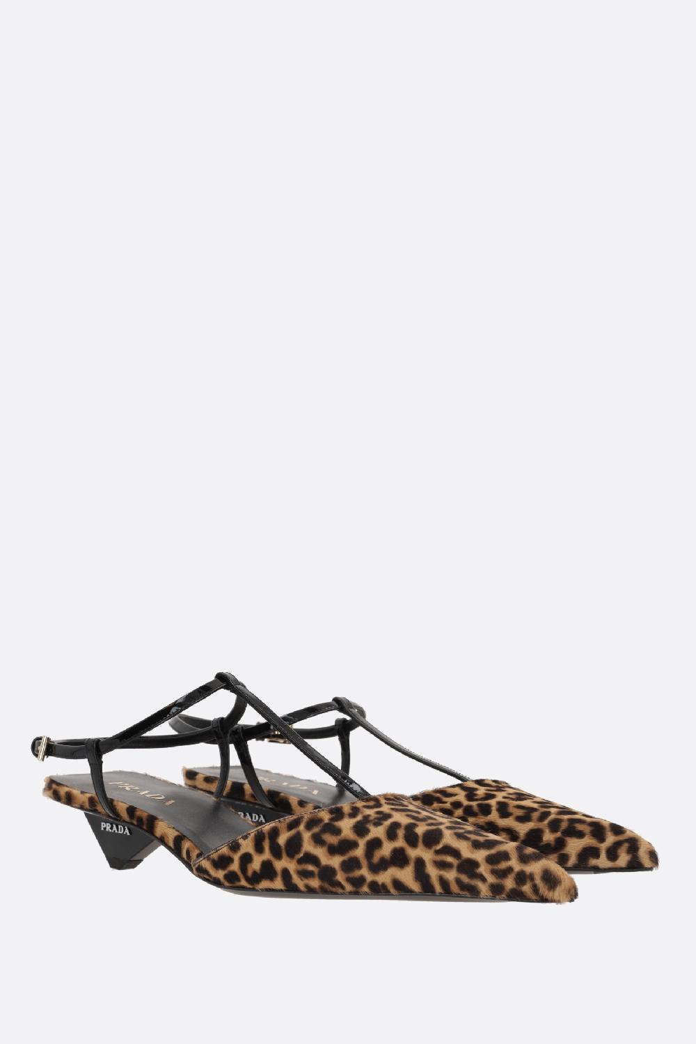PRADA Slingback In Cavallino Stampa Leopardo