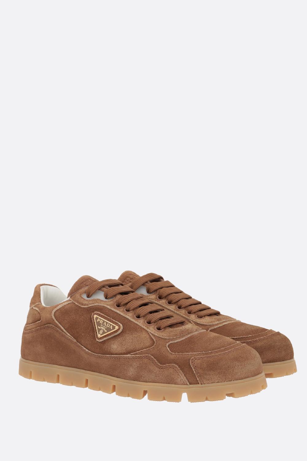 PRADA Sneaker Low-top In Suede Délavé