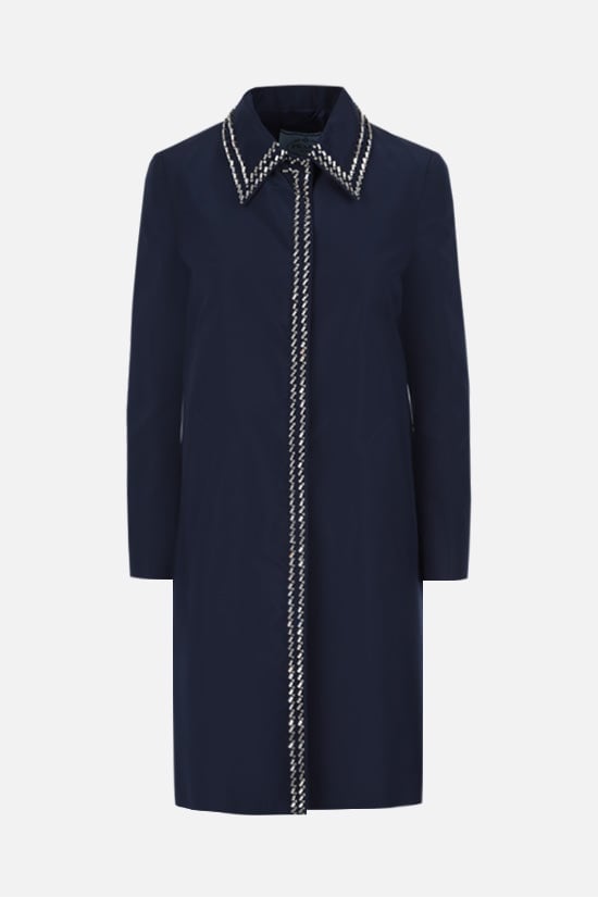 PRADA soprabito in faille di seta con cristalli