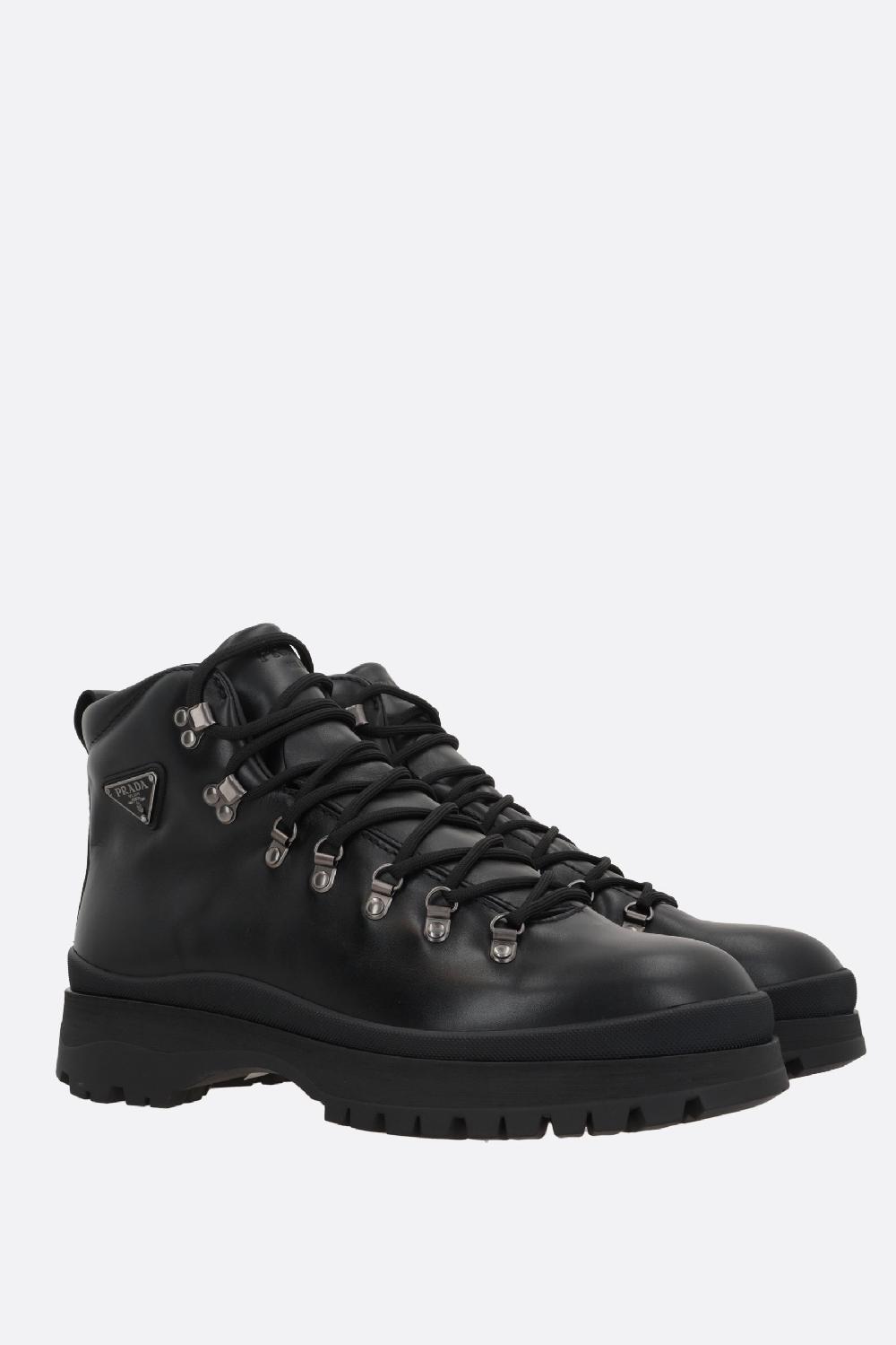 PRADA Stivaletto Hiking In Pelle Liscia