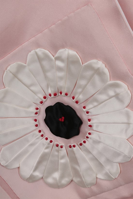 PRADA Stola In Raso Di Seta Patch Fiore