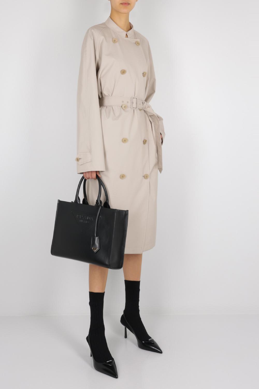 PRADA Trench Doppiopetto In Canvas Tecnico