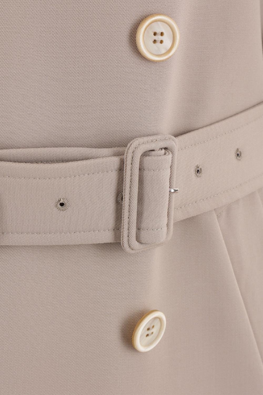 PRADA Trench Doppiopetto In Gabardine