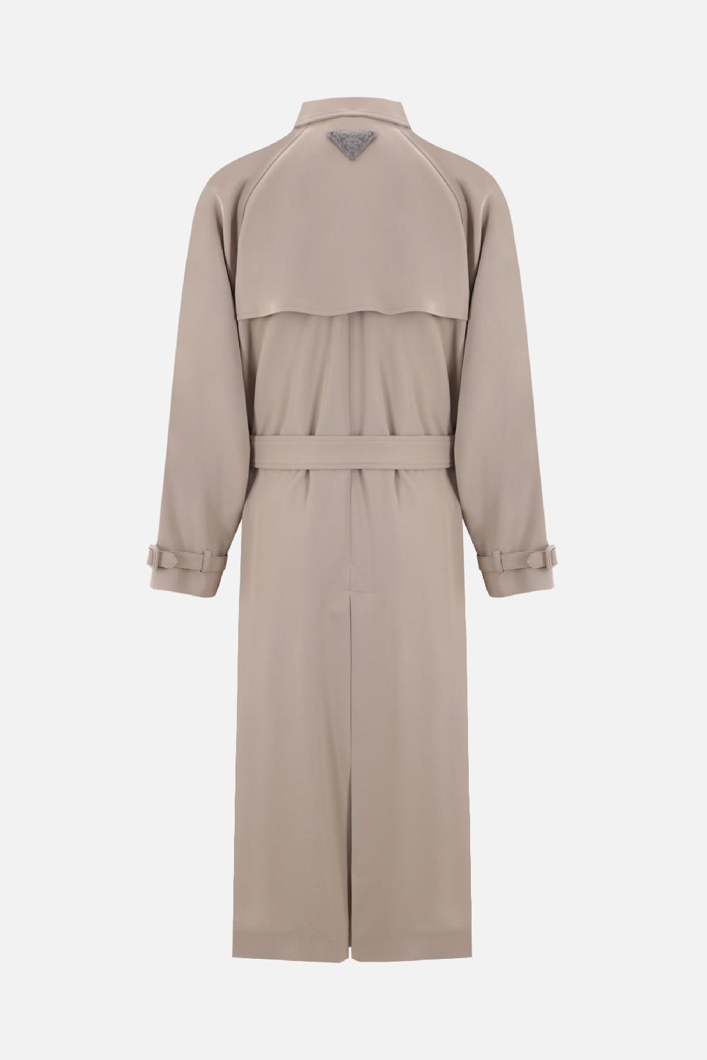 PRADA Trench Doppiopetto In Gabardine