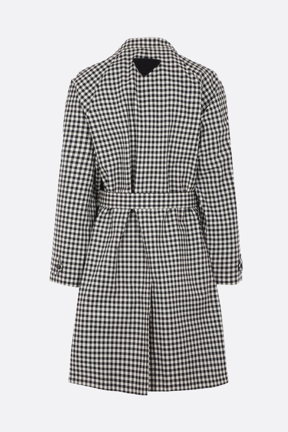 PRADA Trench Monopetto Oversize In Vichy A Quadri
