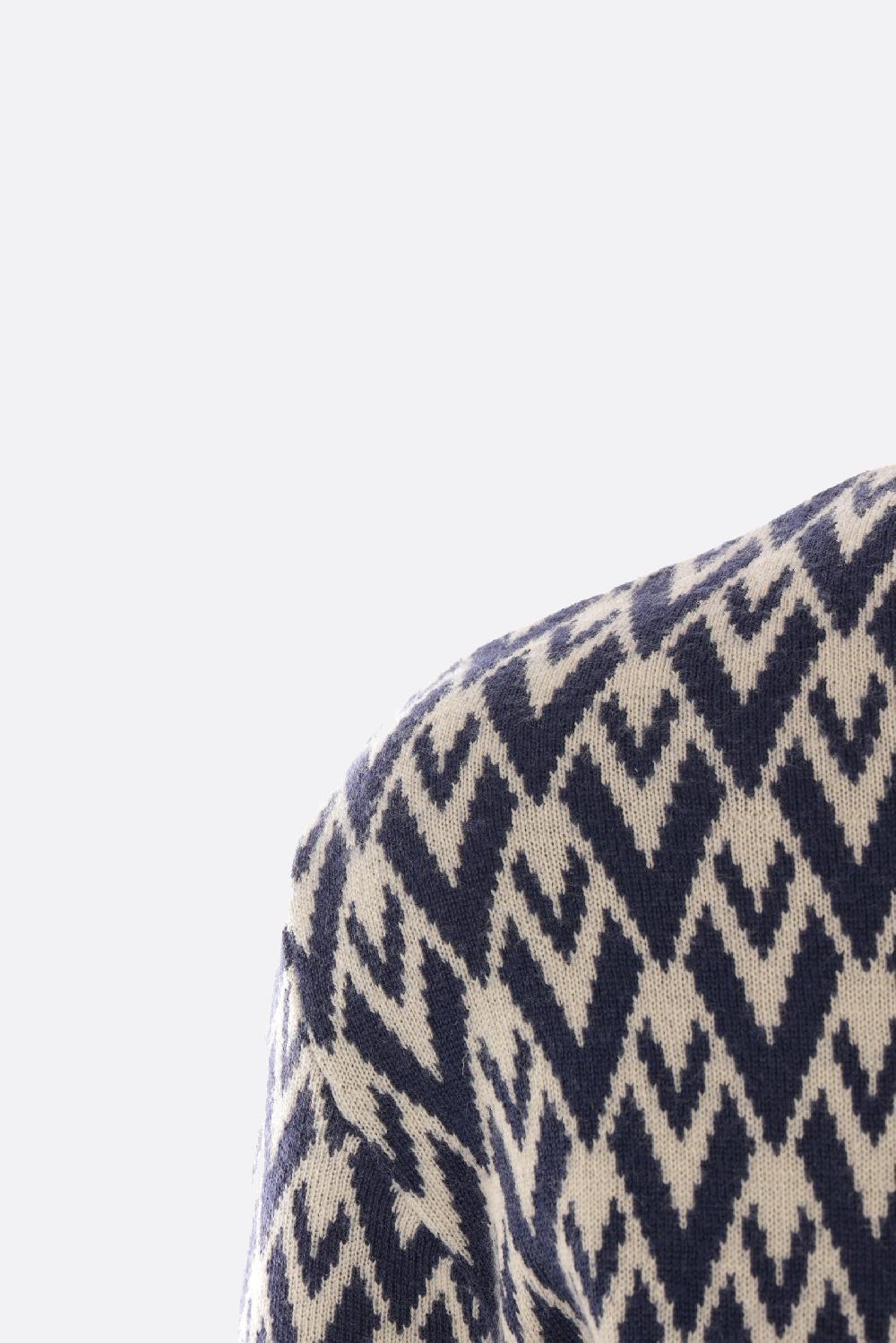 VALENTINO GARAVANI Pullover A Maniche Corte In Jacquard Toute La V