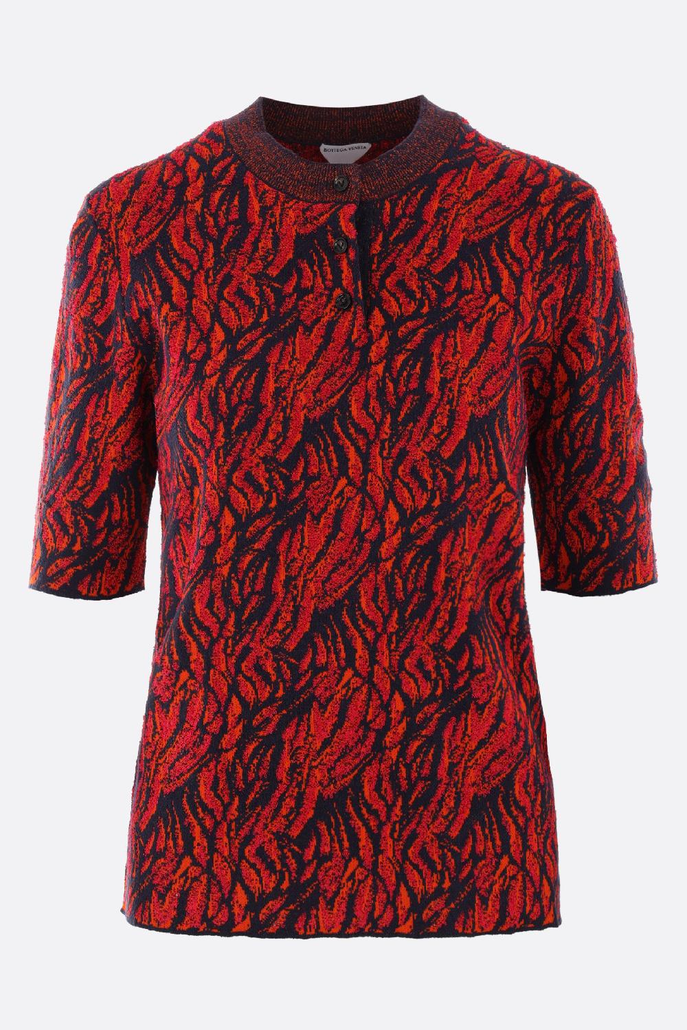 BOTTEGA VENETA pullover a maniche corte in jacquard