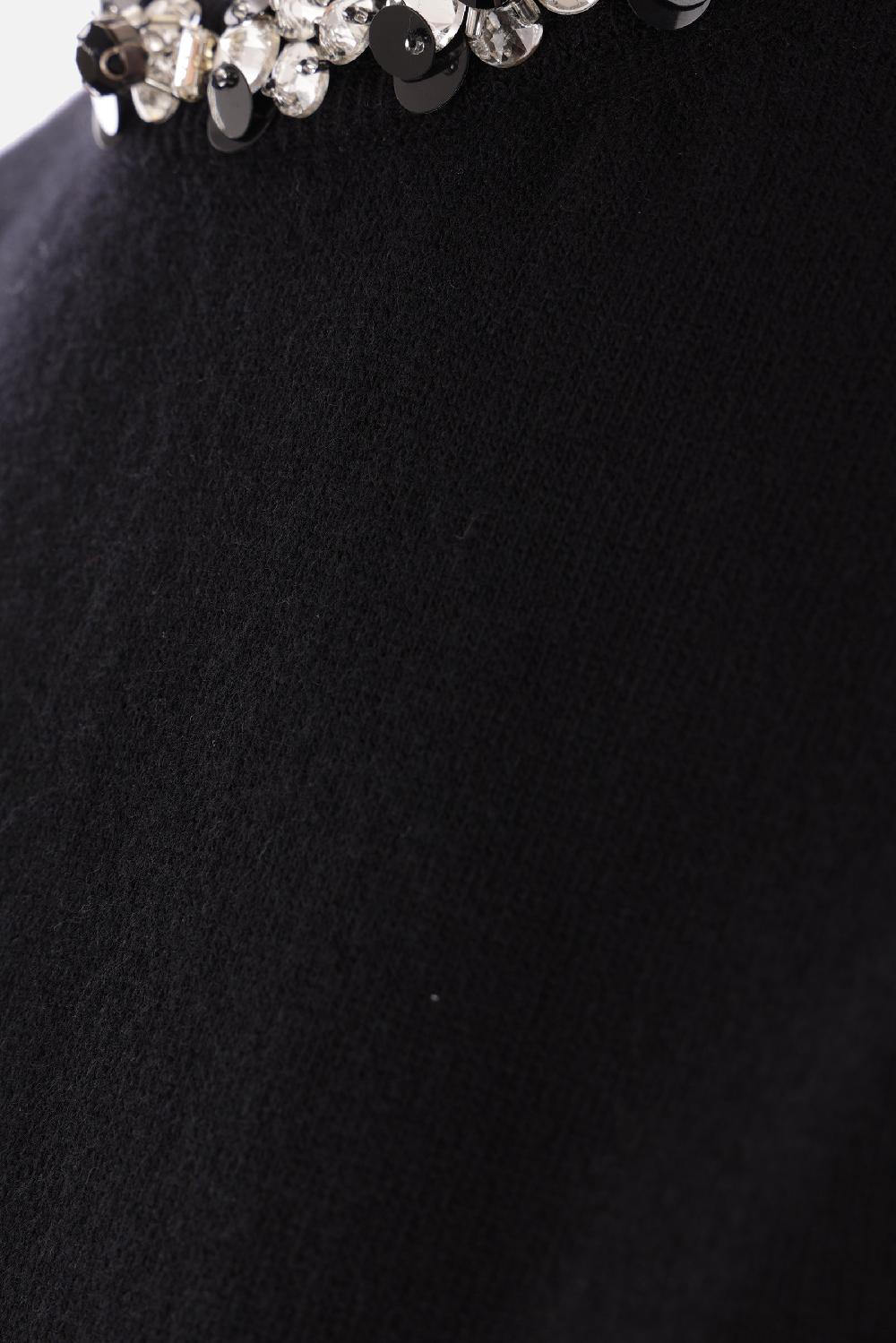 VALENTINO GARAVANI Pullover A Maniche Corte In Lana Con Ricamo