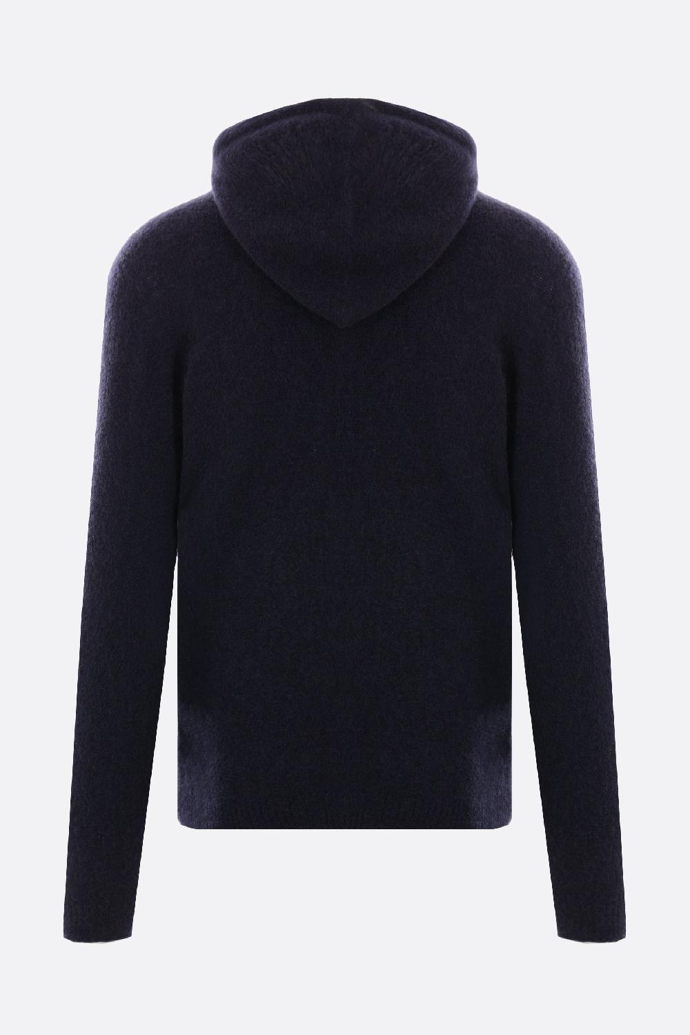 ROBERTO COLLINA Pullover Con Cappuccio In Cashmere E Seta