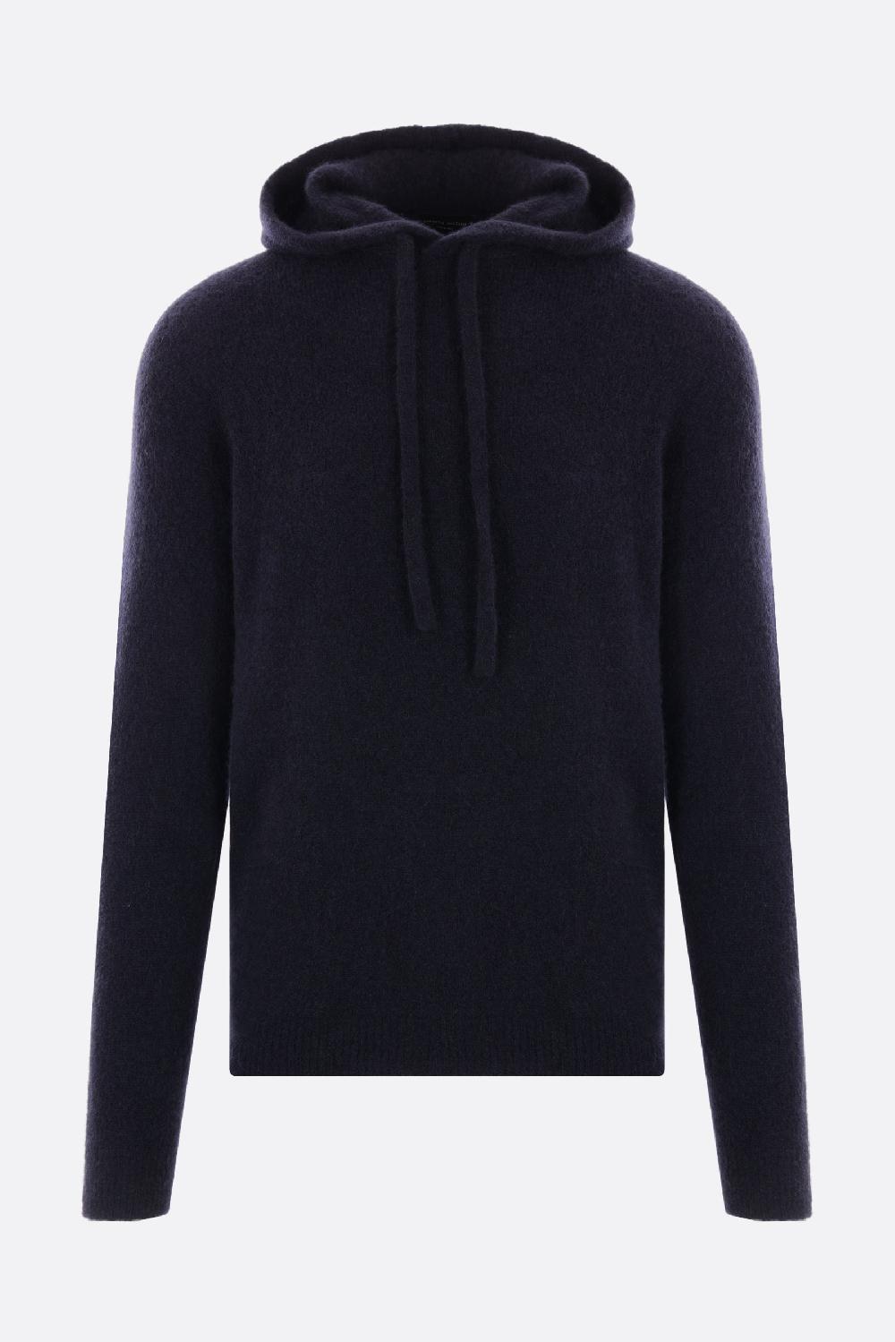 ROBERTO COLLINA Pullover Con Cappuccio In Cashmere E Seta