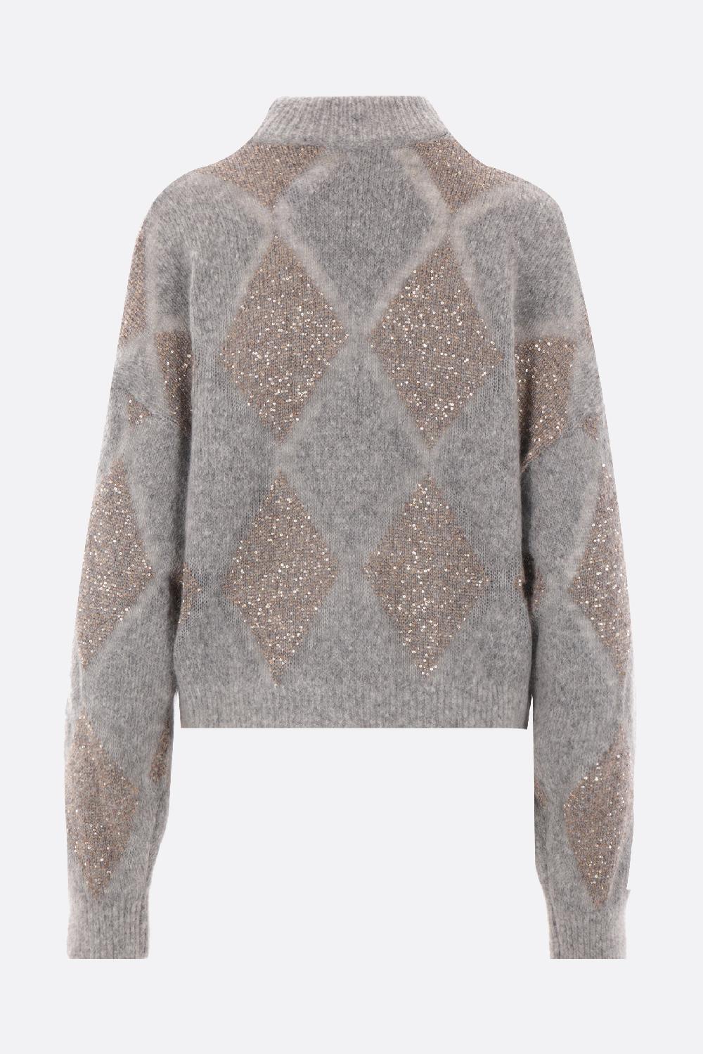BRUNELLO CUCINELLI Pullover Dazzling Argyle In Lana E Mohair