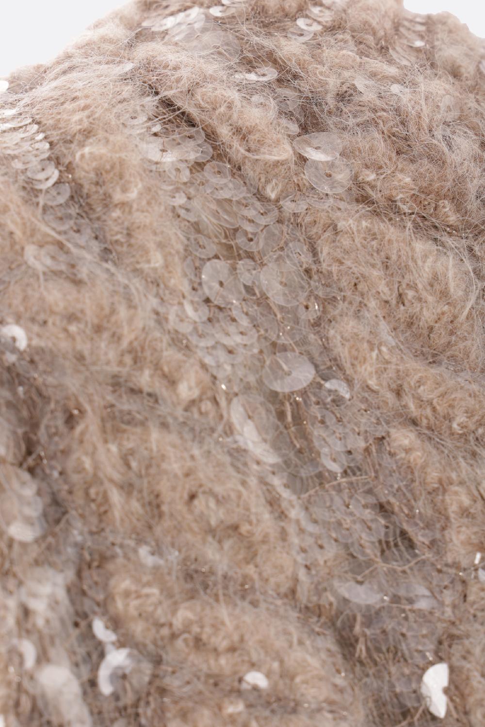 BRUNELLO CUCINELLI Pullover Dazzling Mesh Embroidery In Alpaca E Lana