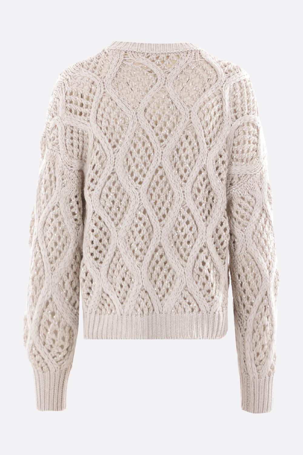 BRUNELLO CUCINELLI Pullover Dazzling Net & Cable In Cashmere