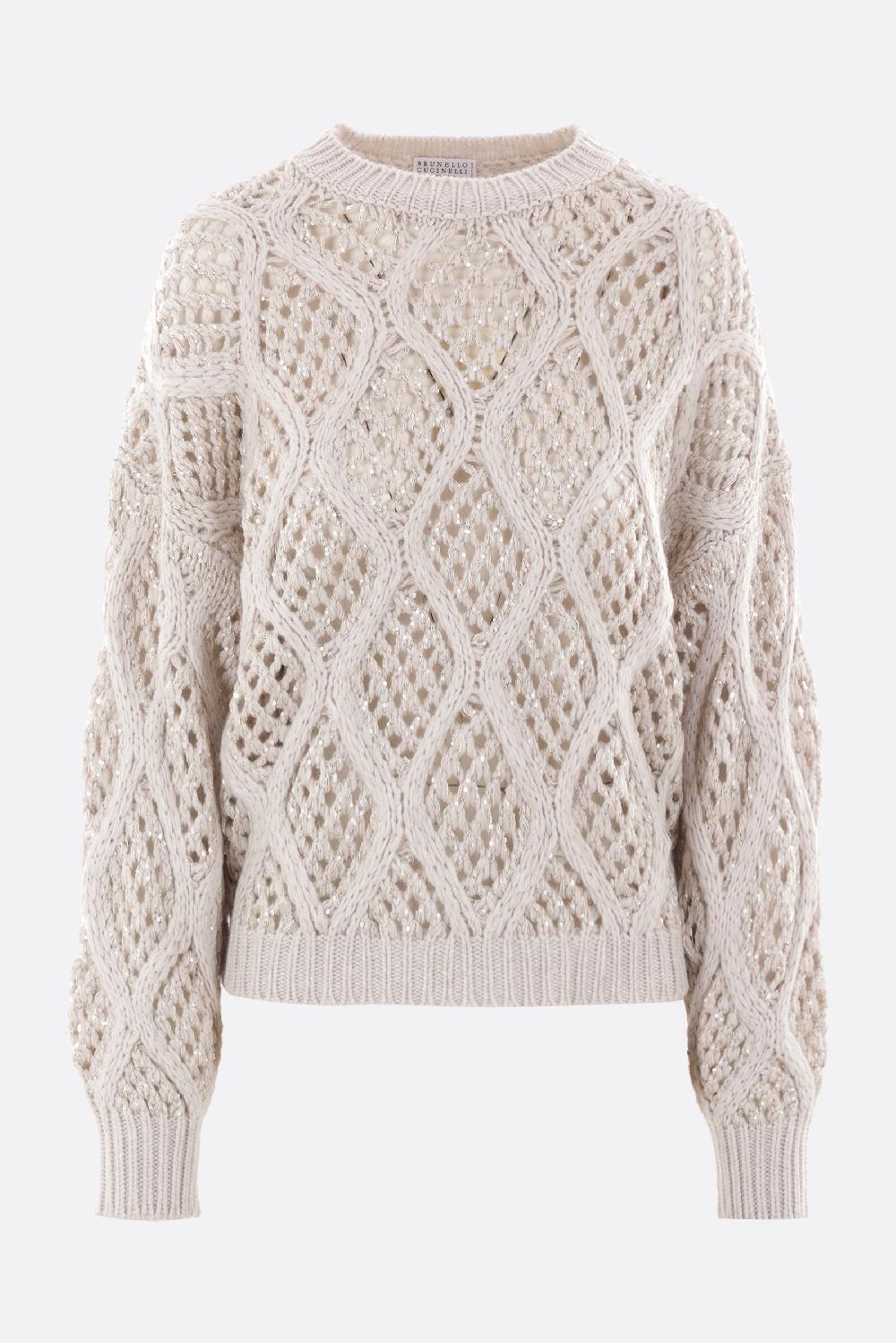 BRUNELLO CUCINELLI pullover Dazzling Net & Cable in cashmere