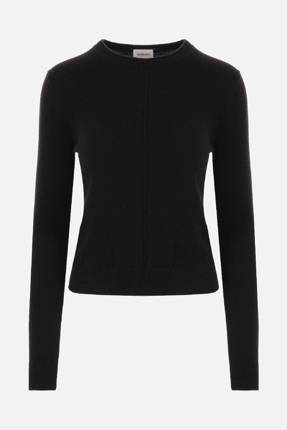 SAINT LAURENT pullover in cashmere con dettagli traforati