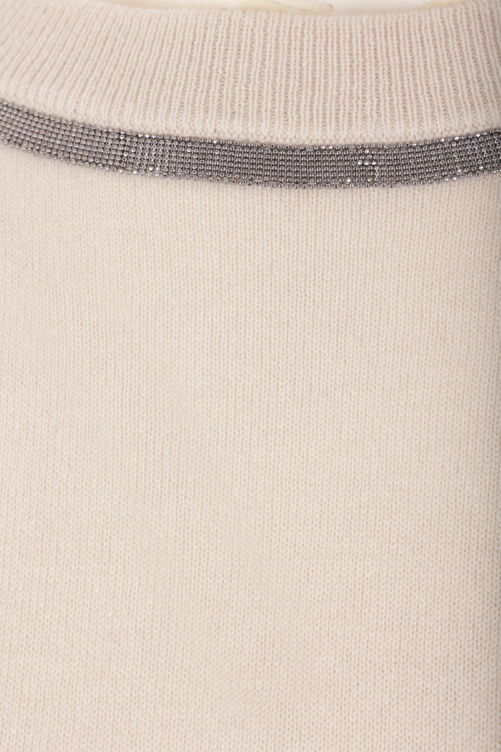 BRUNELLO CUCINELLI Pullover In Cashmere Con Shiny Neckline
