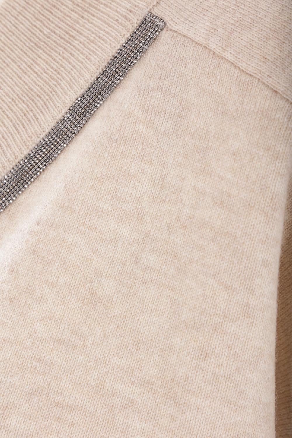 BRUNELLO CUCINELLI Pullover In Cashmere Con Shiny Neckline