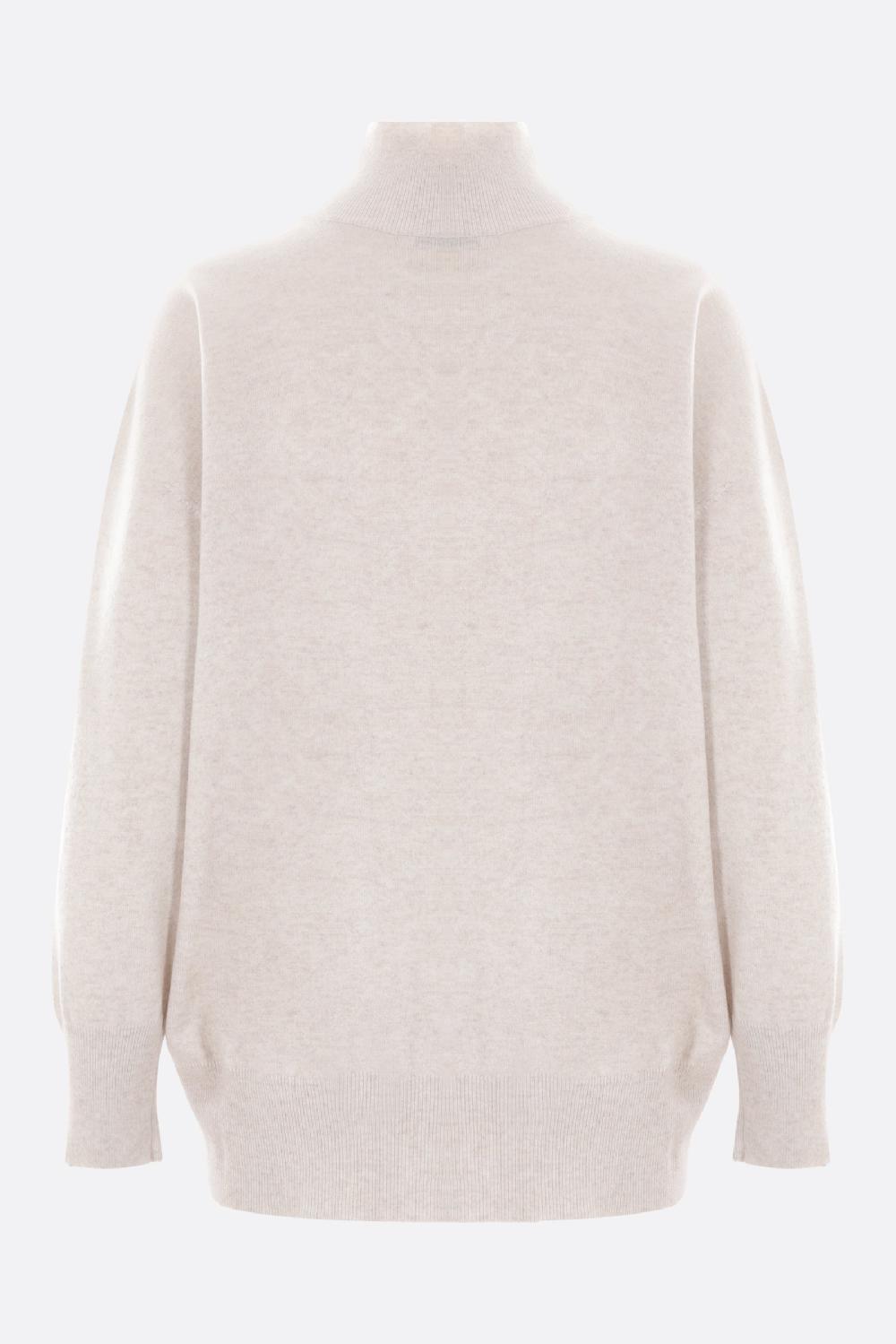 BRUNELLO CUCINELLI Pullover In Cashmere Con Shiny Sleeve Trim