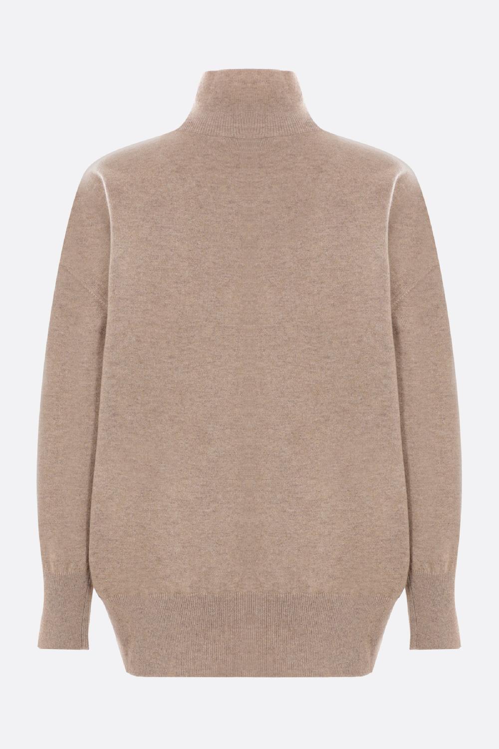BRUNELLO CUCINELLI Pullover In Cashmere Con Shiny Sleeve Trim