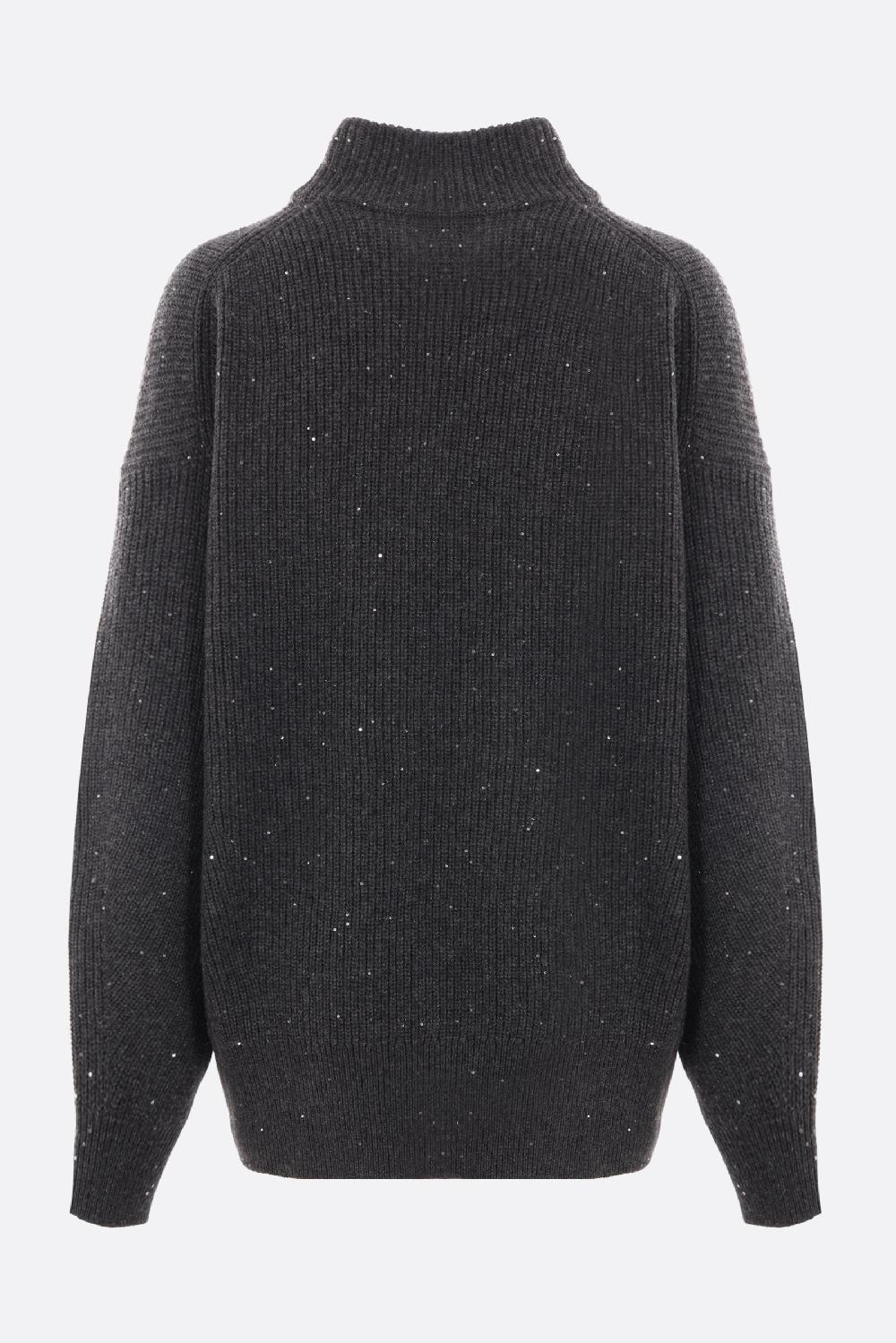 BRUNELLO CUCINELLI Pullover In Cashmere E Lana Con Paillettes