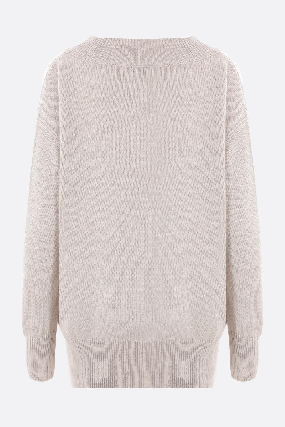 BRUNELLO CUCINELLI Pullover In Cashmere E Seta Con Paillettes