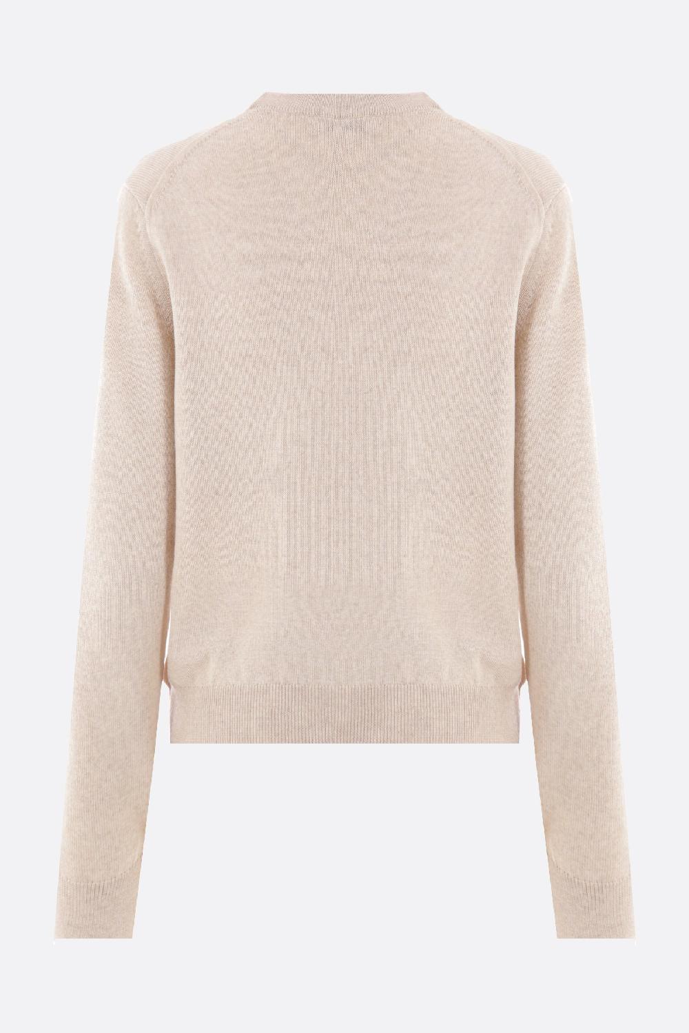 MAISON KITSUNÉ Pullover In Lana Patch Bold Fox Head