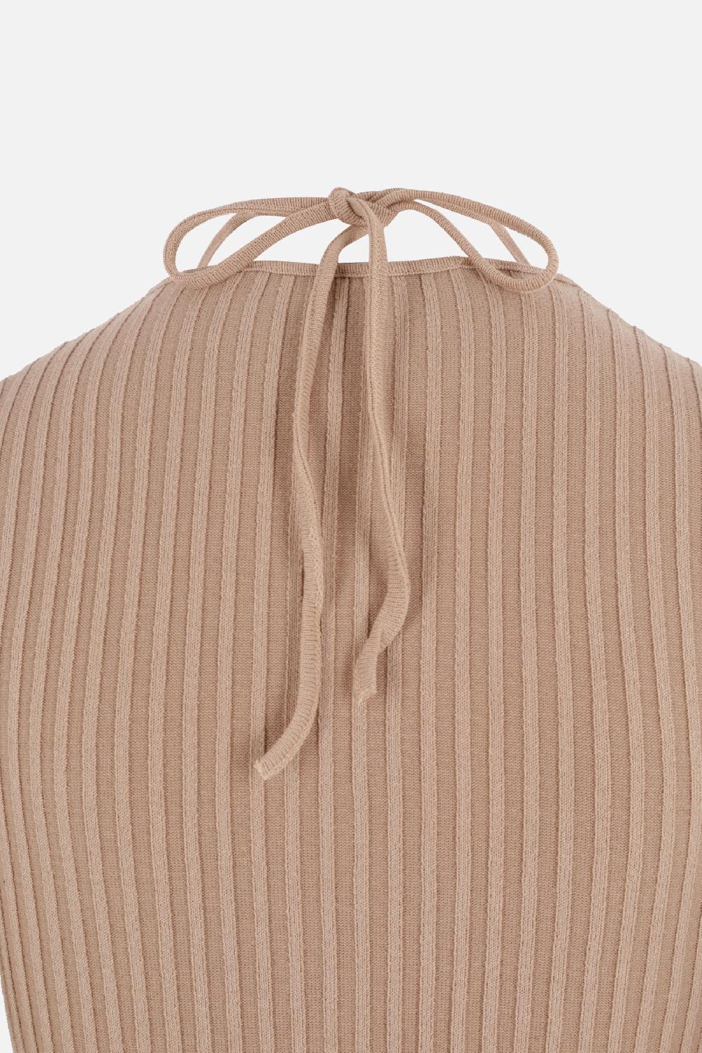 ANDREADAMO Pullover In Maglia A Costine Con Cut-out