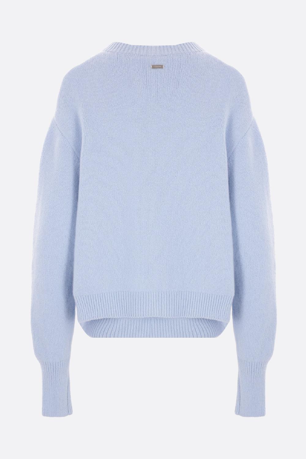 FERRAGAMO Pullover In Misto Cashmere Con Mantellina