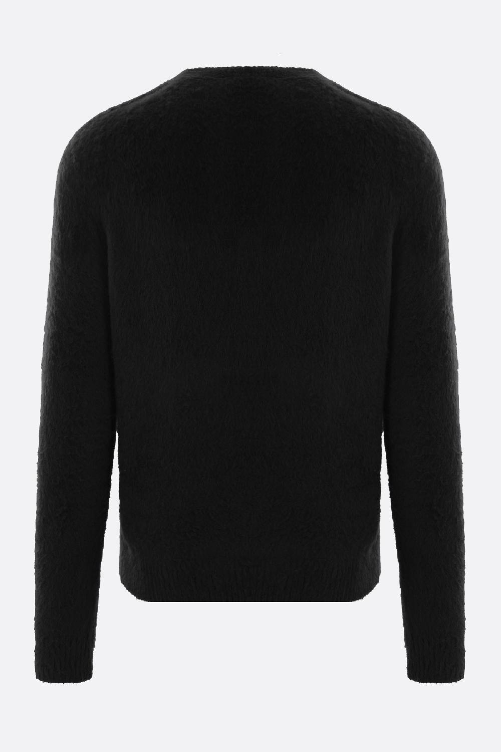 ROBERTO COLLINA Pullover In Misto Cotone Smerigliato