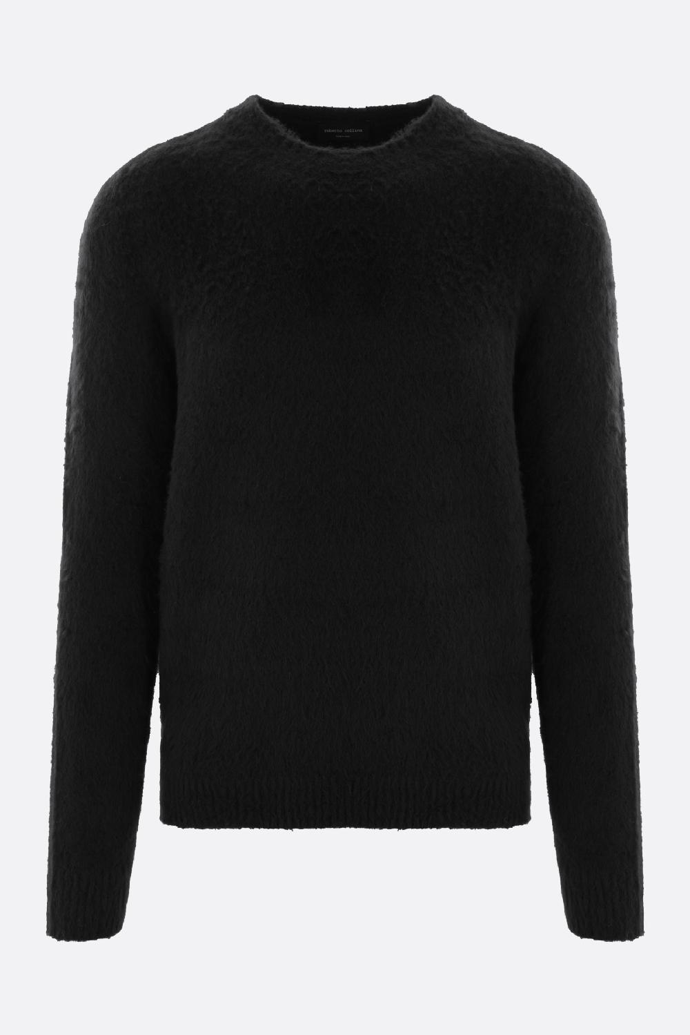 ROBERTO COLLINA pullover in misto cotone smerigliato