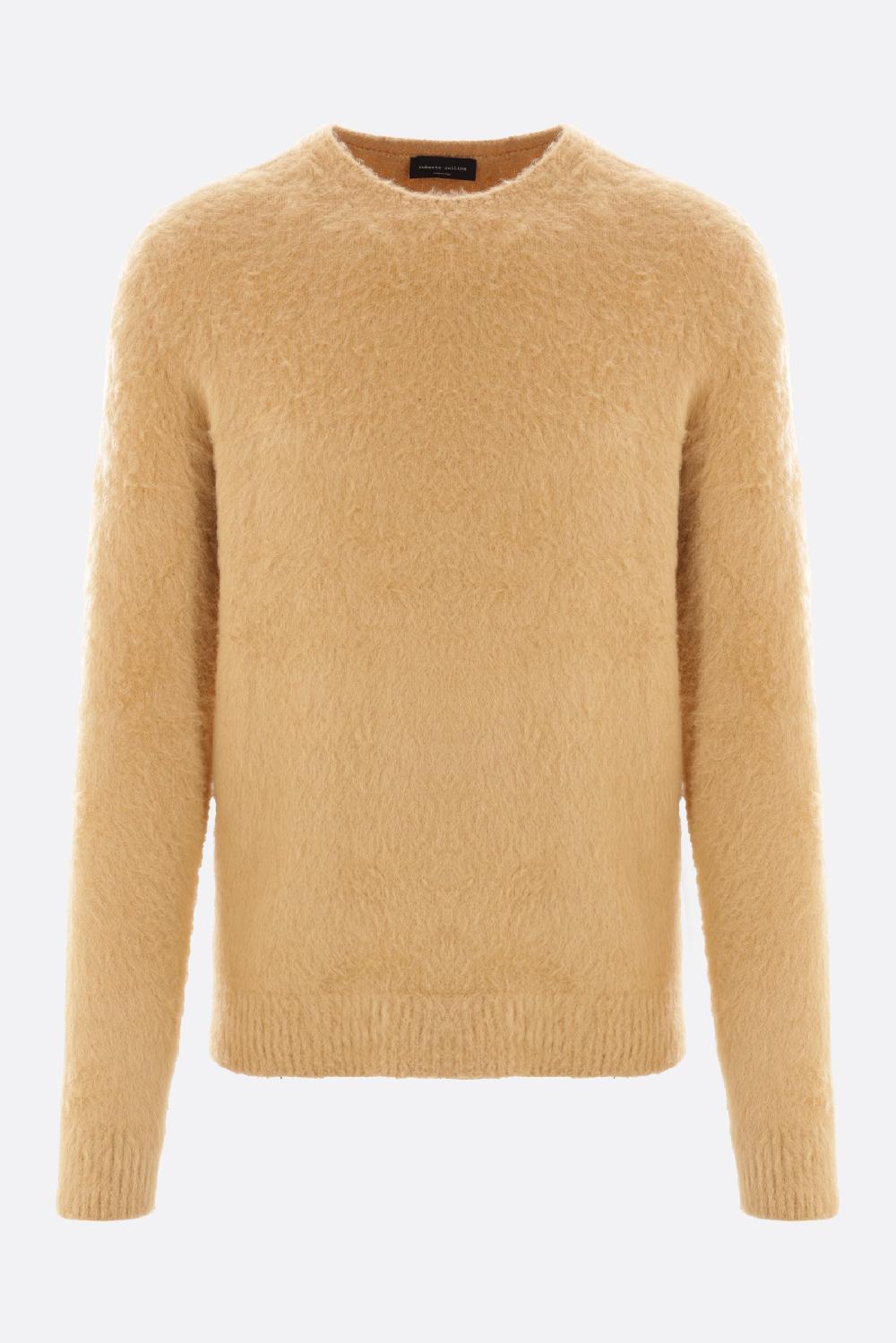 ROBERTO COLLINA pullover in misto cotone smerigliato