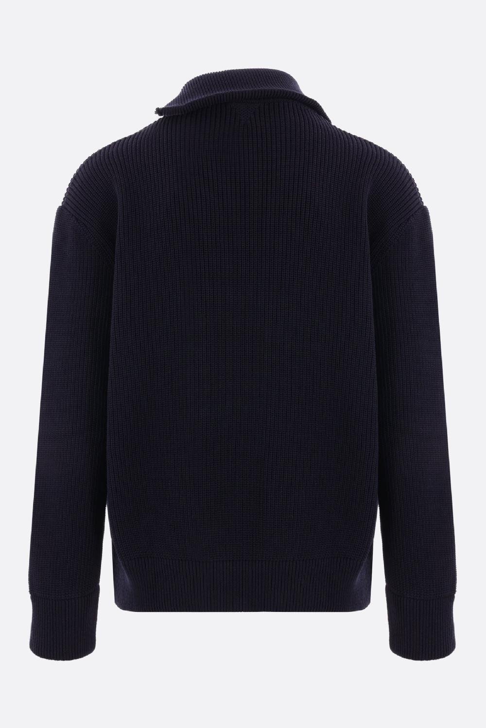 BOTTEGA VENETA Pullover In Misto Lana Con Doppia Zip