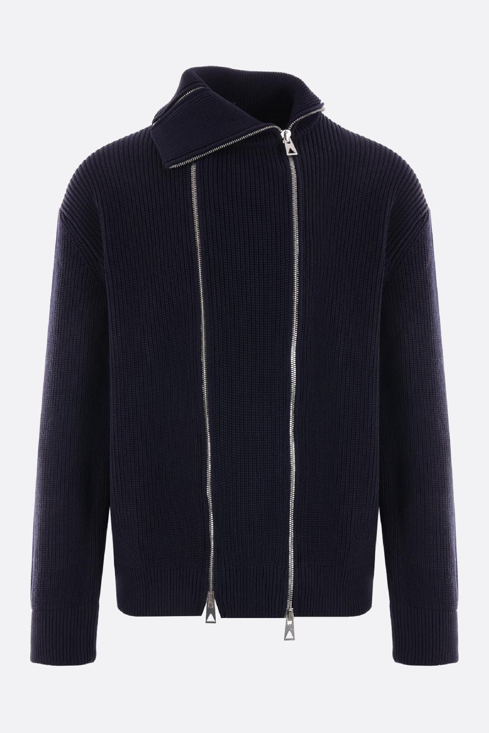 BOTTEGA VENETA pullover in misto lana con doppia zip