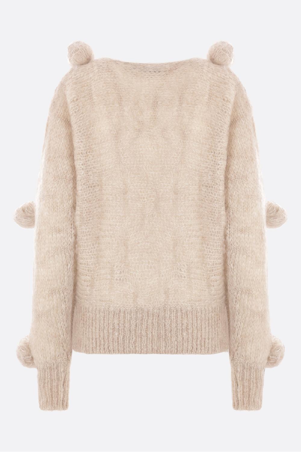BLUMARINE Pullover In Misto Lana Mohair Con Rose 3D