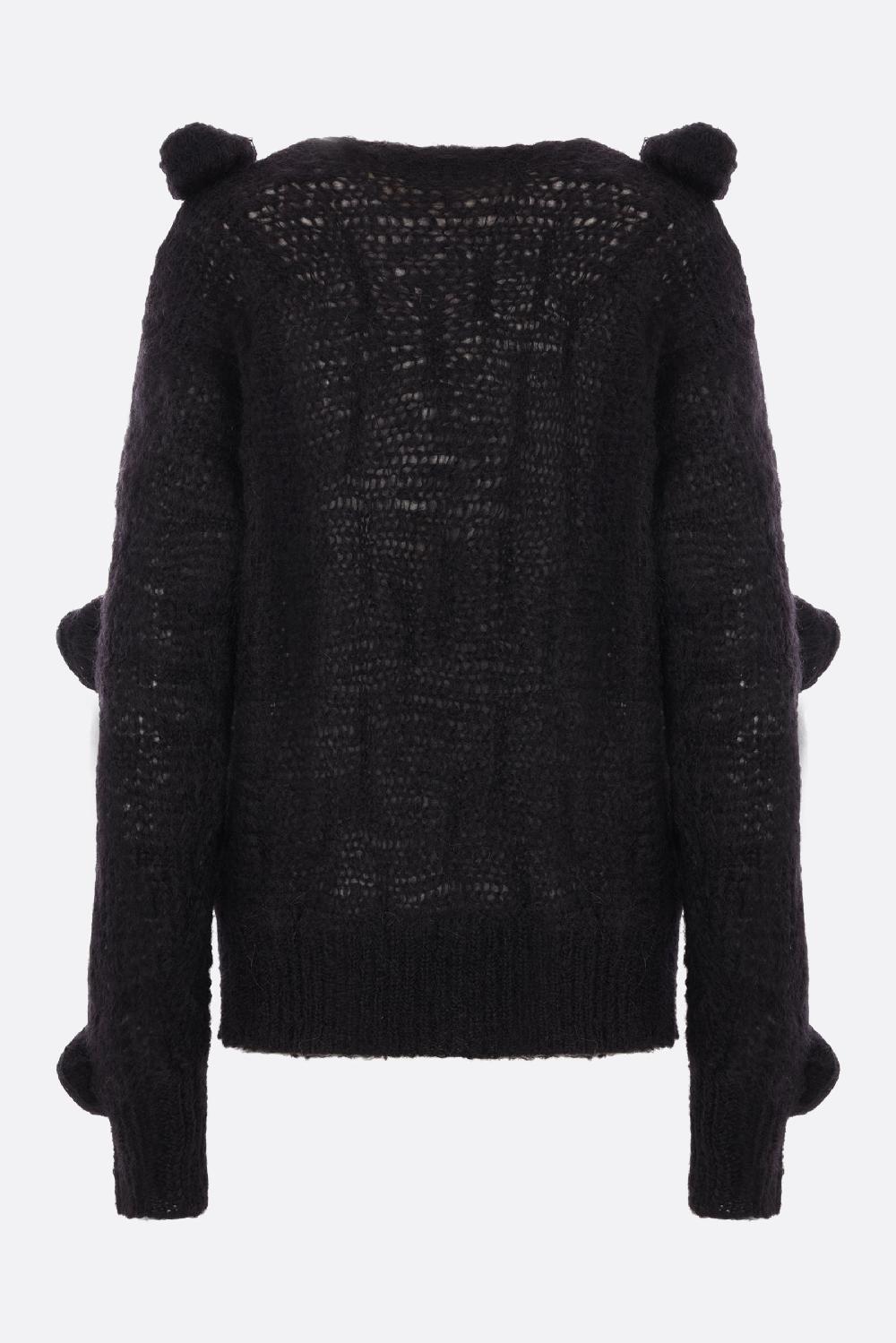 BLUMARINE Pullover In Misto Lana Mohair Con Rose 3D