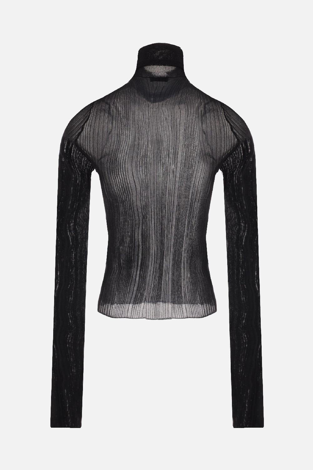 GIVENCHY Pullover In Viscosa Semi-trasparente A Costine