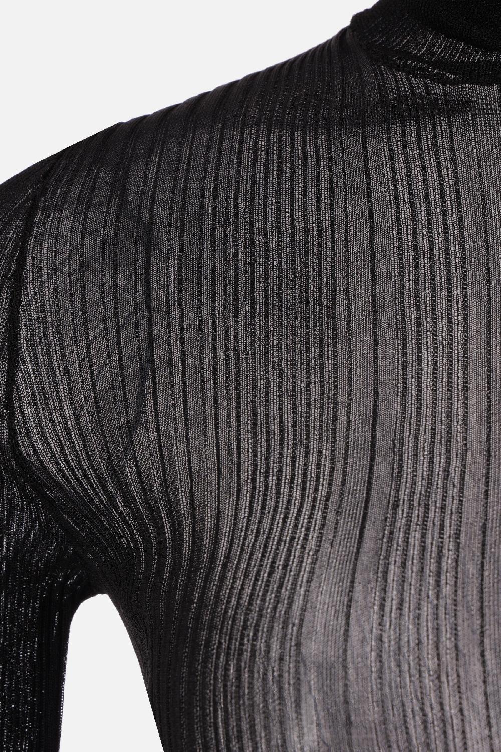 GIVENCHY Pullover In Viscosa Semi-trasparente A Costine