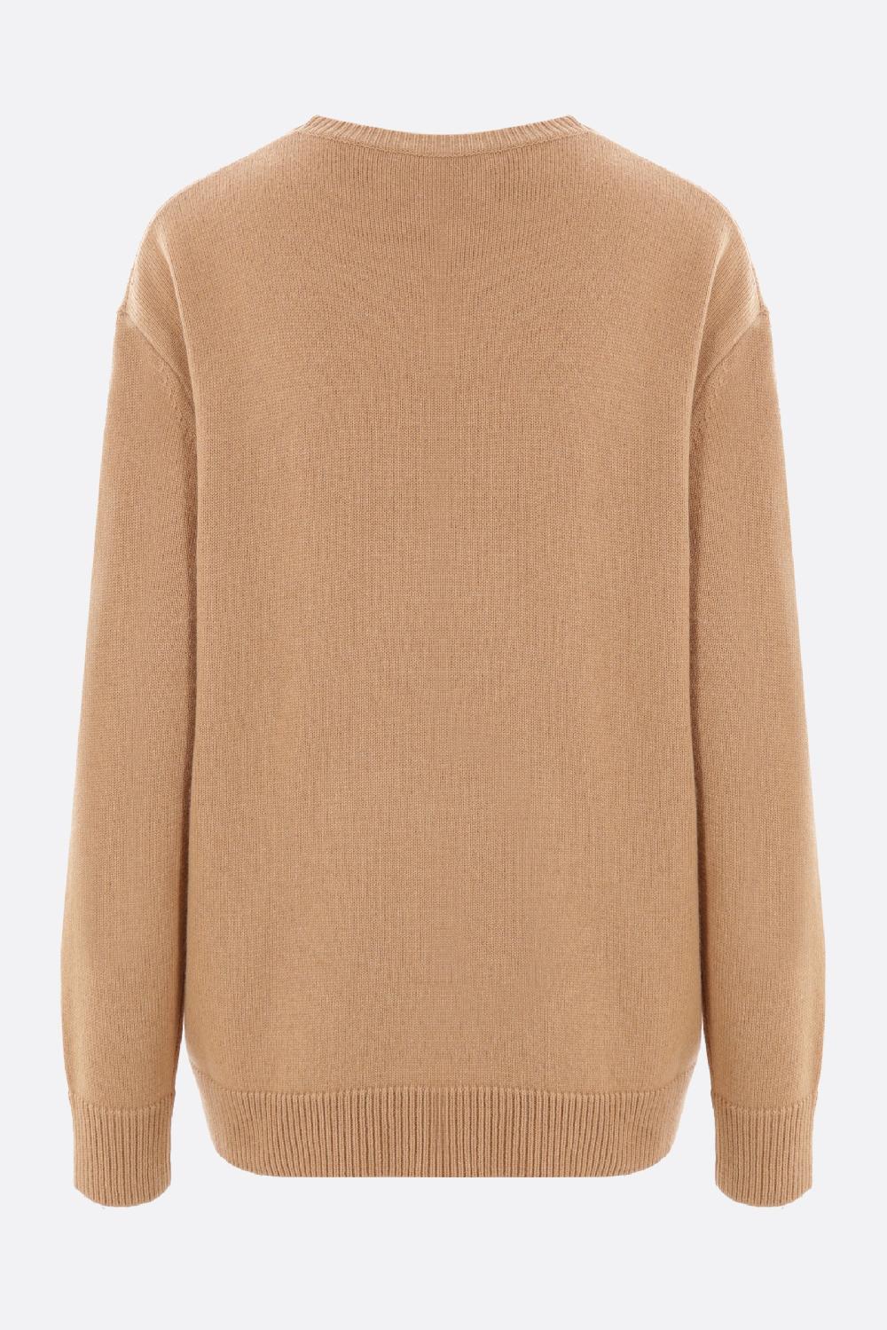 MAX MARA Pullover Oversize Plata In Lana E Cashmere