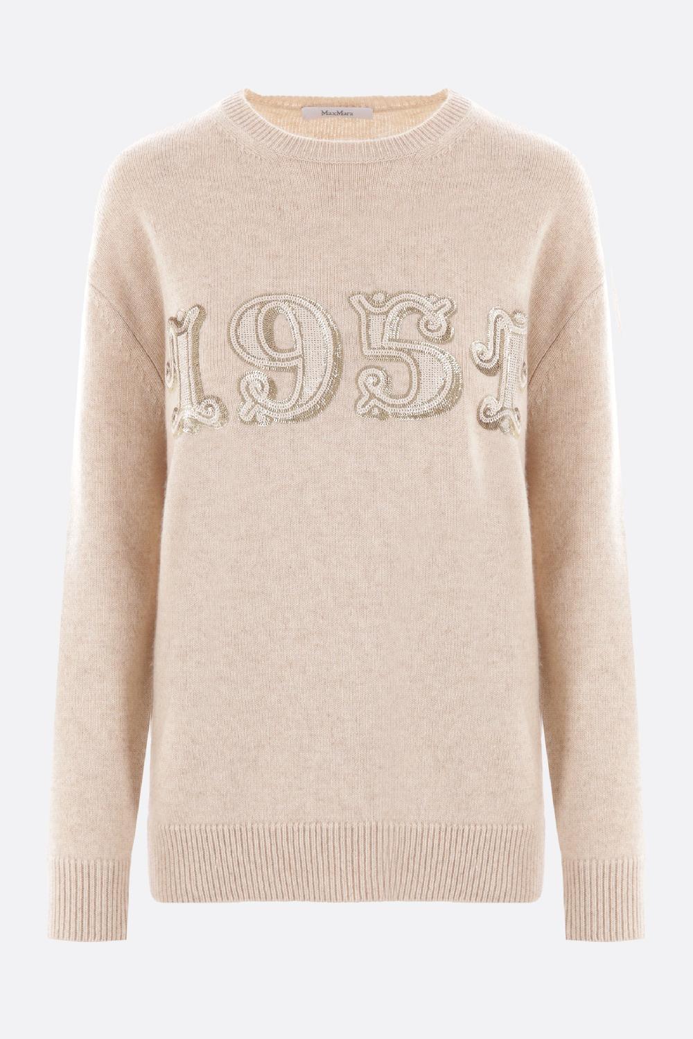 MAX MARA Pullover Oversize Plata In Lana E Cashmere
