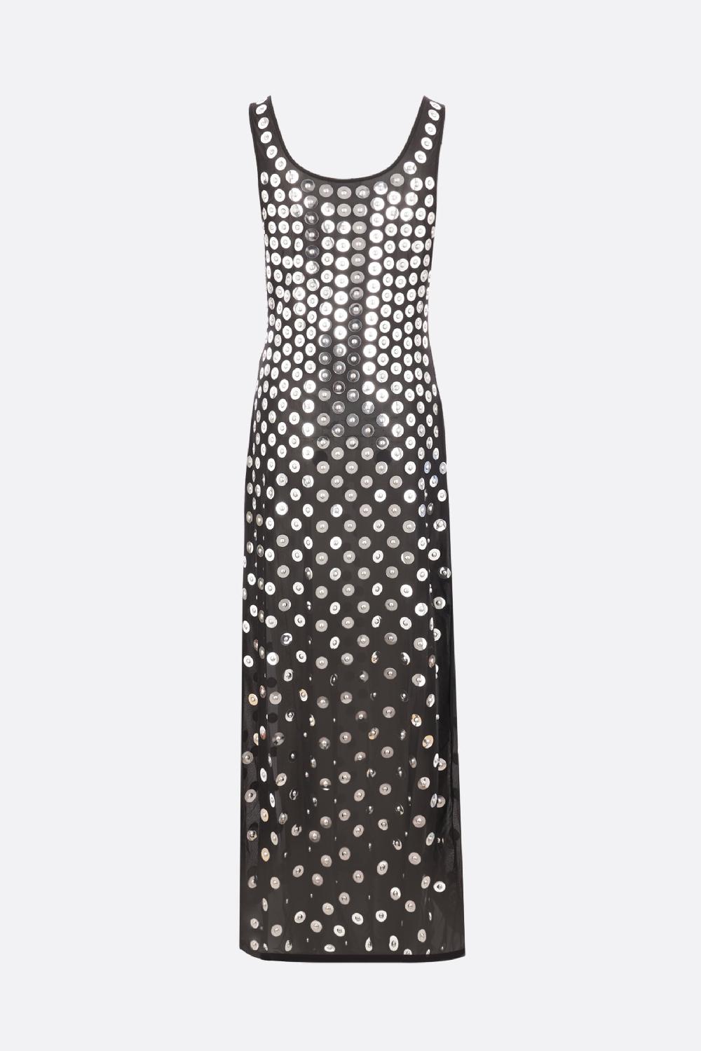 RABANNE Abito Lungo In Jersey Con Borchie