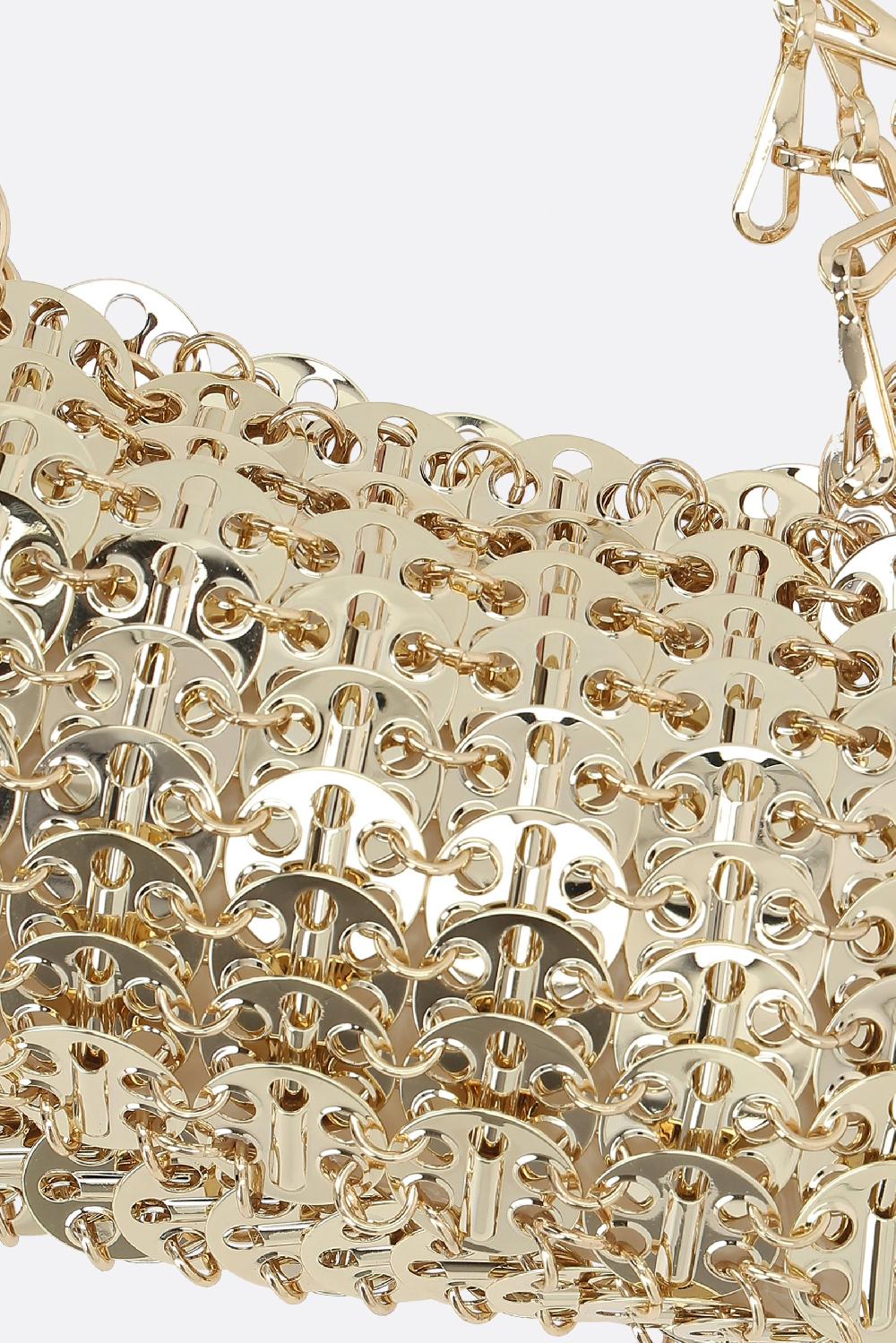 RABANNE Borsa A Spalla 1969 Nano In Metallo