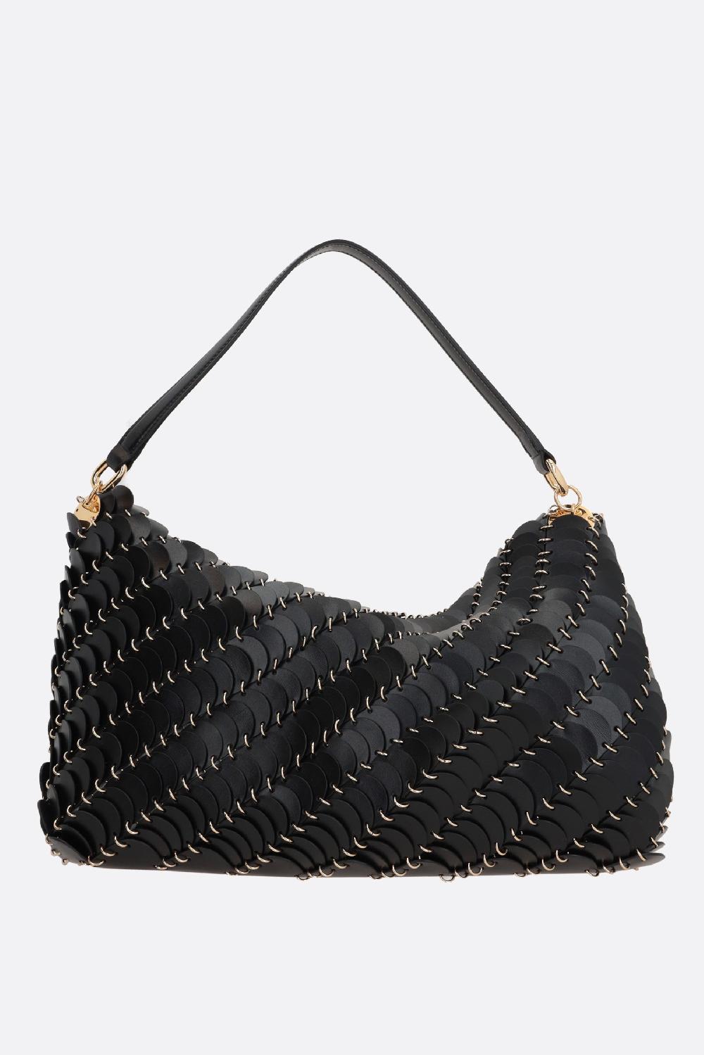RABANNE borsa a spalla Paco con dischi in pelle