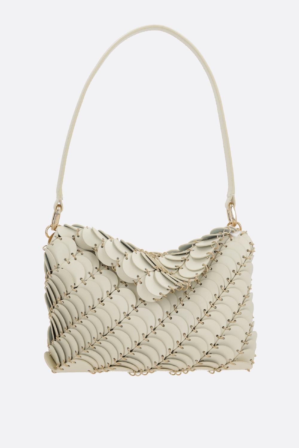 RABANNE borsa a spalla Paco con dischi in pelle