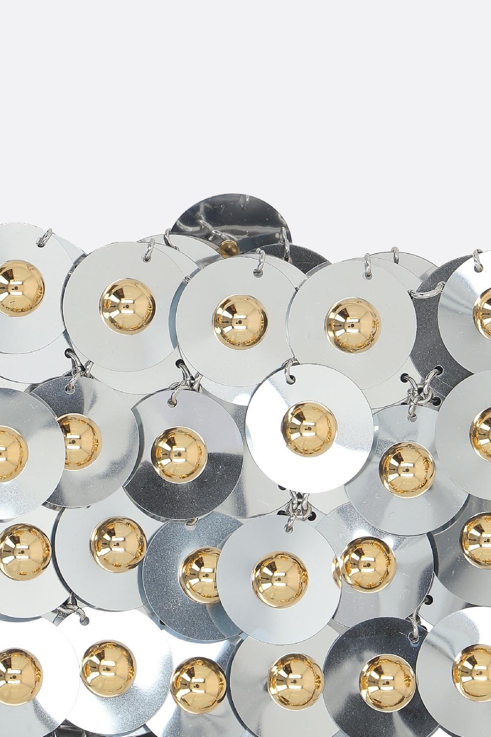 RABANNE Borsa A Spalla Sparkle Nano In Paillettes