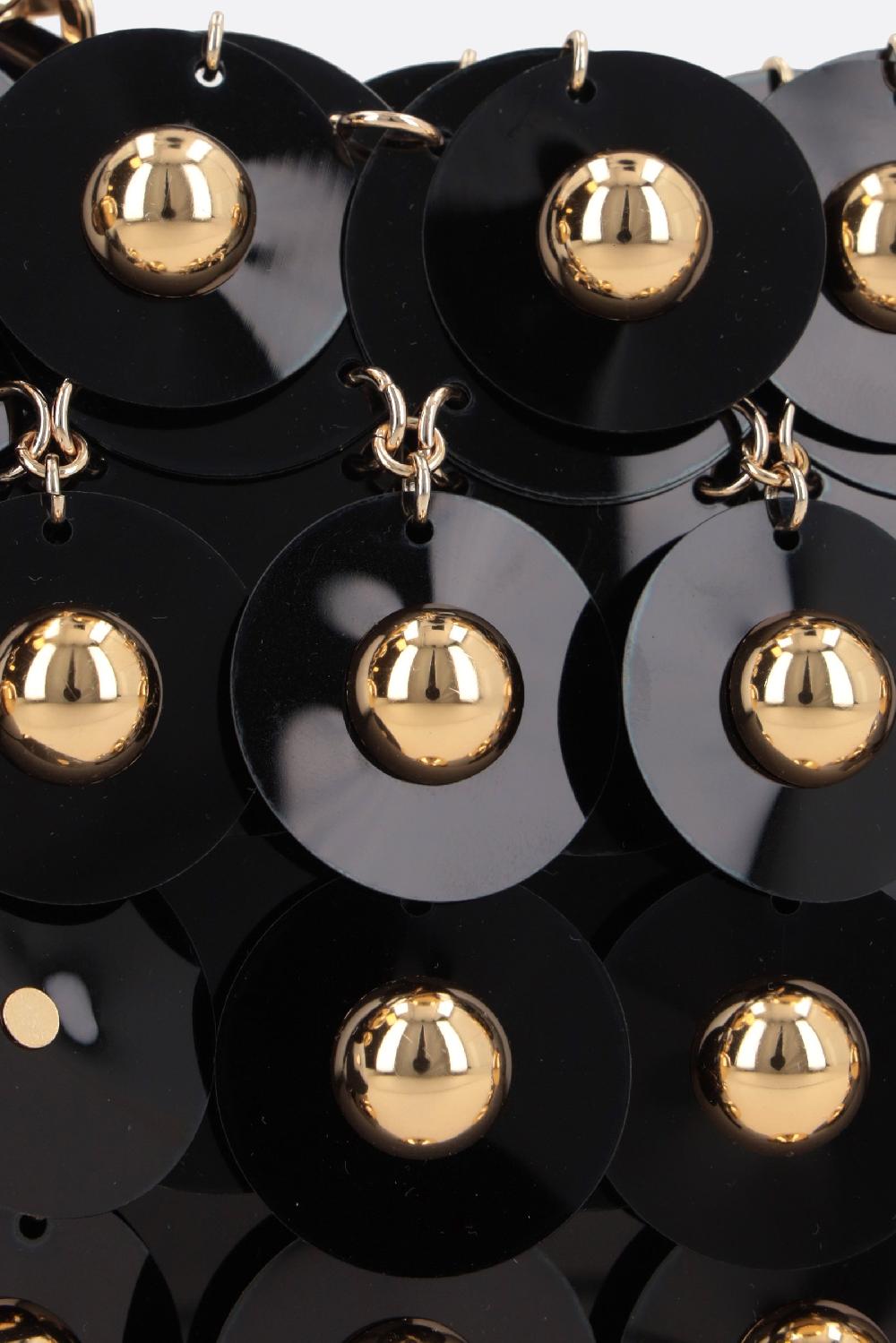 RABANNE Borsa A Spalla Sparkle Nano In Paillettes